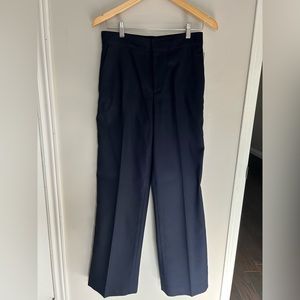 Club Monaco, dark blue suit pants, size 4. High waist, wide leg